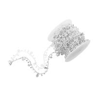 LIGHTAOTAO Guirlande de Perles de Cristal Acrylique 33 Pieds Argenté | Lumineuse et Souple, Finition Polie Transparente, pour Sapin, Mariage, Fête, Décoration Intérieure