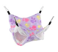 LIGHTAOTAO Hamac Lit Suspendu Double Couche pour Petits Animaux en Peluche Pourpre Chaud et Facile à Nettoyer, pour Cage de Hamster ou Petit Rongeur de Hamster ou Petit Rongeur