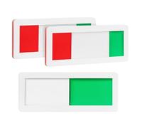 LIGHTAOTAO Indicateur de Porte Panneau Coulissant Auto-Adhésif Acrylique Lot de 3 Vert Rouge pour Bureaux Salles de Réunion et Toilettes 10X4 CM