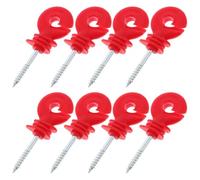 LIGHTAOTAO Isolateurs Rouges Clous Isolants Résistants et Tranchants Lot de 20 pour Clôtures Électriques en Acier au Carbone et PP pour Piquets en Bois, Adaptés aux Terrains Variés