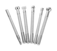 LIGHTAOTAO Jeu de Poinçons à Tampon Cuir 6 Pièces en Alliage Argenté, Outils de Gaufrage Précis et Faciles à Utiliser pour Travaux de Cuir DIY et Artisanat Fait Main