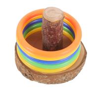 LIGHTAOTAO Jouets pour Perruches en Cerceaux Colorés Jouet D'intelligence pour Oiseaux 5 Cerceaux De 7 Cm pour L'entraînement Divertissement des Perroquets