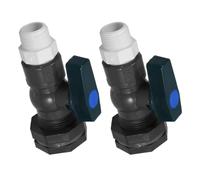 LIGHTAOTAO Kit de 2 Adaptateurs Répartiteurs de Robinet PVC pour Récupérateur d'eau de Pluie avec Raccord Cloison et Ruban D'étanchéité pour Arrosage et Remplissage