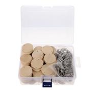 LIGHTAOTAO Kit de Porte-clés en Tranches de Bois Naturel 100 Pièces avec Surface Lisse et Adaptée à L’écriture pour Décoration DIY et Ornements de Vacances