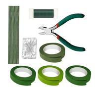LIGHTAOTAO Kit D'outils Floraux pour Bouquets avec Ruban Adhésif Vert, Fil de Fer Léger et Accessoires Essentiels pour Créations Florales et Événements en Extérieur