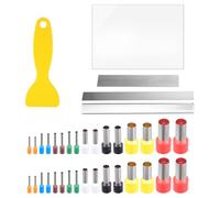 LIGHTAOTAO Kit Pottery 37 Outils en Acier Inoxydable, Poinçon Creux et Accessoires de Modelage pour Argile Polymère, Inclus Rouleau et Planche pour Atelier de Sculpture