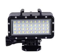 LIGHTAOTAO Lampe de Plongée Étanche LED 500lm 36 LEDs, Batterie Lithium Intégrée, Plastique Solide, Éclairage sous-Marin pour Caméra et Téléphone, pour Plongée