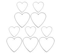 LIGHTAOTAO Lot 10 Cerceaux Attrape-Rêves Cœur en Métal, Supports pour Couronnes, Cadre Macramé Robuste, Décorations Murales Chambre Garçon et Filles et Mariage