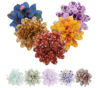 LIGHTAOTAO Lot de 10 Accessoires de Toilettage pour Chiots et Chats Colliers à Fleurs en Dentelle Légers et Décoratifs pour Fêtes et Occasions Spéciales Couleur Aléatoire