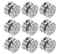 LIGHTAOTAO Lot de 10 Bloque-Cordons Métal à Ressort Double Trou Embouts Cordon de Serrage Argentés Attaches Réglables pour Vêtements Paquet à Dos et Loisirs Créatifs Accessoires Couture