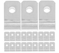 LIGHTAOTAO Lot de 100 Pièces 100 Clips pour Fil de Clôture de Fixation en Aluminium Argenté, Design Compact et Application Polyvalente, pour Fermes et Ranchs
