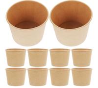 LIGHTAOTAO Lot de 12 Bols Alimentaires Multifonctions en Papier Kraft Jetables, Sûrs et Pratiques pour Salades et Desserts Lors de Mariages ou Anniversaires