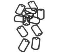 LIGHTAOTAO Lot de 12 Protections en Silicone Épaisses pour Plaques D'identification Militaires, Silencieuses et Solide, Adaptées aux Dog Tags Métalliques Noirs
