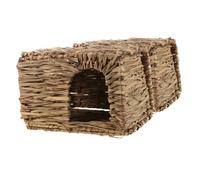 LIGHTAOTAO Lot De 2 Nids De Lapin en Paille Cabanes pour Lapins Accessoires pour Cochons d'Inde Lit pour Chinchilla Tunnels pour Lapins Cachette pour Rats Maisons Et Cachettes pour