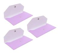 LIGHTAOTAO Lot de 3 Portefeuilles pour Espèces en PU Pourpre, Mini Pochettes Fermeture à Bouton-Pression, Rangement Complet et Transport Facile Maison Bureau