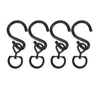 LIGHTAOTAO Lot de 4 Crochets Pivotants en Métal pour Pot de Fleurs, Supports en Fer Réutilisables Design Rotatif, pour Jardinières Suspendues en Extérieur