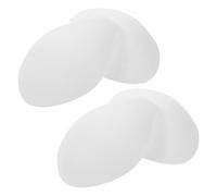 LIGHTAOTAO Lot de 4 Protections Sous-vêtements Blances pour Homme, Coussinets en Polyester Perforé en Forme de U pour Natation et Exercices Physiques