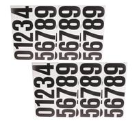 LIGHTAOTAO Lot de 6 Feuilles D'autocollants Numérotés Noirs 4 Pouces, Autocollants Adhésifs Résistants à L'eau pour Panneaux D'adresse et Usage Extérieur
