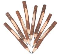 LIGHTAOTAO Lot de 8 Crayons à Branches de Bois Naturels 13 CM Crayons à Écorce Biodégradables pour Croquis Stylos Rustiques pour Dessin et Décoration de Bureau