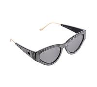 LIGHTAOTAO Lunettes de Soleil en Métal Monture Incrustée de Diamants Brillants, Protection Uva et Uvb, Ultralégères, pour Fête Estivale et Activités en Plein Air