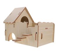 LIGHTAOTAO Maison en Bois pour Divertissement pour Hamster et Multifonction Habitat Sûr à Mordre Échelle Ondulée des Petits Animaux