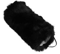 LIGHTAOTAO Manchon Chauffe-Mains en Fausse Fourrure Noire, Réutilisable et Portable, Confortable au Toucher, Accessoire Élégant pour Temps Froid