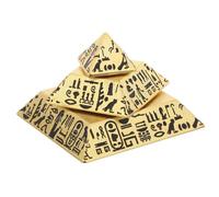 LIGHTAOTAO Miniature Pyramide Égyptienne Résine Décorative Figurine Collectible pour Bureau et Maison Sculpture Ornement Antique pour Étagère Objet de Décoration Apaisant
