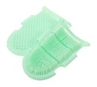 LIGHTAOTAO Moufles de Bain en Silicone 2pcs Double Face Brosses Denses et Rainures de Massage, Légers et Confortables Domicile, Brosse Corps pour Femmes