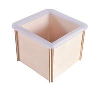 LIGHTAOTAO Moule Carré en Silicone Solide 1 Pièce avec Cadre en Bois Fixe pour Résine Époxy, Démoulage Facile, Création D’Ornements, Fleurs Séchées et Presse-papiers - Loisirs Créatifs