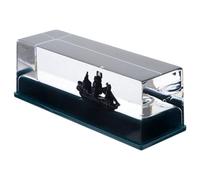 LIGHTAOTAO Ornement de Bureau Noir en Acrylique Bateau de Croisière Effet Décoratif Flottant, Présent Unique Symbolisant l'amour Courage pour Anniversaire