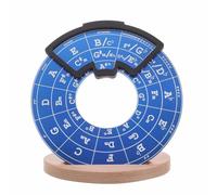 LIGHTAOTAO Outil D'apprentissage Guitare Bleu Roue Interactive des Accords pour Pratique Personnelle et Maîtrise Complète Théorie Musicale en Métal et Bois