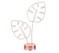 LIGHTAOTAO Pince Mémo de Table en Acier Inoxydable Doré avec Base Feuille Décorative, Clip Photo Pratique pour Bureau et Décoration d'anniversaire