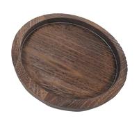 LIGHTAOTAO Plateau Décoratif Rond en Bois Marron de Style Vintage Rustique, Design Multifonctionnel et Fait Main, pour Table Basse et Salon