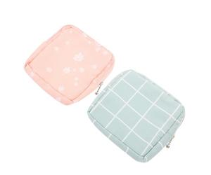 LIGHTAOTAO Pochette Menstruelle Légère en Coton pour Serviettes Hygiéniques et Rouges à Lèvres, Lot de 2 Pièces, Paquet de Rangement Pratique pour L'école Voyages