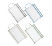 LIGHTAOTAO Pochettes à Fermeture Éclair Grosse Capacité en Filet Transparent Lot de 4 Rangement Élégant pour Bureau et Maison pour Documents A4 et Fournitures de Papeterie