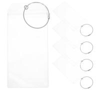 LIGHTAOTAO Porte-badge Nominatif Transparent en Pvc avec Fil D'acier, Léger et Facile à Utiliser, Lot de 5 Sets de Sets pour Cartes de Crédit et Bus, pour Bureau et Usine