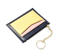LIGHTAOTAO Portefeuille Design Splice en Cuir PU Bleu Fermeture Éclair Cinq Compartiments et Poche à Monnaie pour Femmes Quotidien Voyages