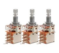 LIGHTAOTAO Potentiomètre de Contrôle de Guitare Plusieurs styles B500k Push Pull en Métal Argenté, Lot de 3pcs Fonction Coil Splitting pour Installation Portable Plusieurs styles