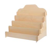 LIGHTAOTAO Présentoir à Cartes Bois Non Fini Support Robuste Bois de Tilleul Facile à Monter et Démonter Rack Exposition Multi-Niveaux Personnalisable pour Cartes de Vœux Affiches et Photos
