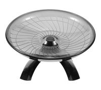 LIGHTAOTAO Roue de Hamster Silencieuse Roue d'exercice à Faible Bruit en Plastique Noir pour Petits Animaux comme Hérissons, pour Cages et Divertissement