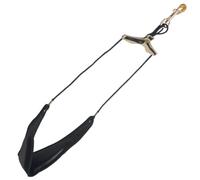 LIGHTAOTAO Sangle de Cou pour Saxophone Alto Ténor Soprano Facile à Installer pour Saxophone Harnais Confortable Répartissant le Poids en Cuir Microfibre avec Crochet Métallique