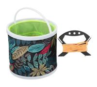 LIGHTAOTAO Seau de Pêche Pliable avec Filet Respirant, Baril à Poissons 17 Cm de Haut et 18 Cm de Diamètre, Conteneur Anti-Fuite en Tissu Épais, Accessoire Léger pour Couleur Aléatoire