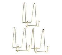 LIGHTAOTAO Support pour Cadres Photo en Métal Doré, Lot de 3pcs Design Stable et Inclinaison Réglable, pour Exposition D'œuvres D'art en Vitrine ou Salon