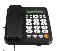 LIGHTAOTAO Téléphone Fixe Filaire de Bureau Noir, Affichage D’Appel | Usage Bureau et Petite Entreprise, Style Classique Professionnel, Montage Mural, pour Lignes Téléphoniques Fixes