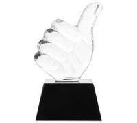 LIGHTAOTAO Trophée Miniature Coupe de Récompense Polyvalente en Verre pour Garçons et Filles Design Cartoon Pouces Levés et Trophée D'encouragement pour Salle de Classe