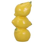 LIGHTAOTAO Vase Céramique Créatif Forme de Citron Décoration Fruitée pour Fleurs Centre de Table Maison et Bureau Ornement de Bureau Décoratif