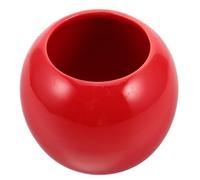 LIGHTAOTAO Vase Céramique Rouge Sphérique Petit Format pour Fleurs Décoration Moderne de Table Pot Hydroponique pour Salon Arrangement Floral Minimaliste
