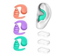 LightBeacon 3 Paires de Bouchon Oreille Piscine, En silicone souple, Bouchons d'oreille pour Adultes, Bouchons d'oreilles de Natation, pour le Surf et Autres Sports Nautiques