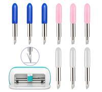 LightBeacon 9 Pièces Lames de Coupe pour Cricut Joy, 30°/45°/60° Lames de Rechange en Carbure et Acier Inoxydable, Lames à Découper de Remplacement pour Traceur de Découpe Accessoires