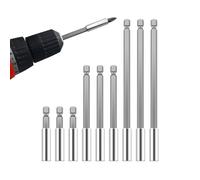 LightBeacon Lot de 9 Porte Embout Magnetique, Porte Embout Visseuse de 1/4" Long, Porte-Embouts à Changement Rapide, Support de 60/100/150 mm, Tige d'extension de Foret